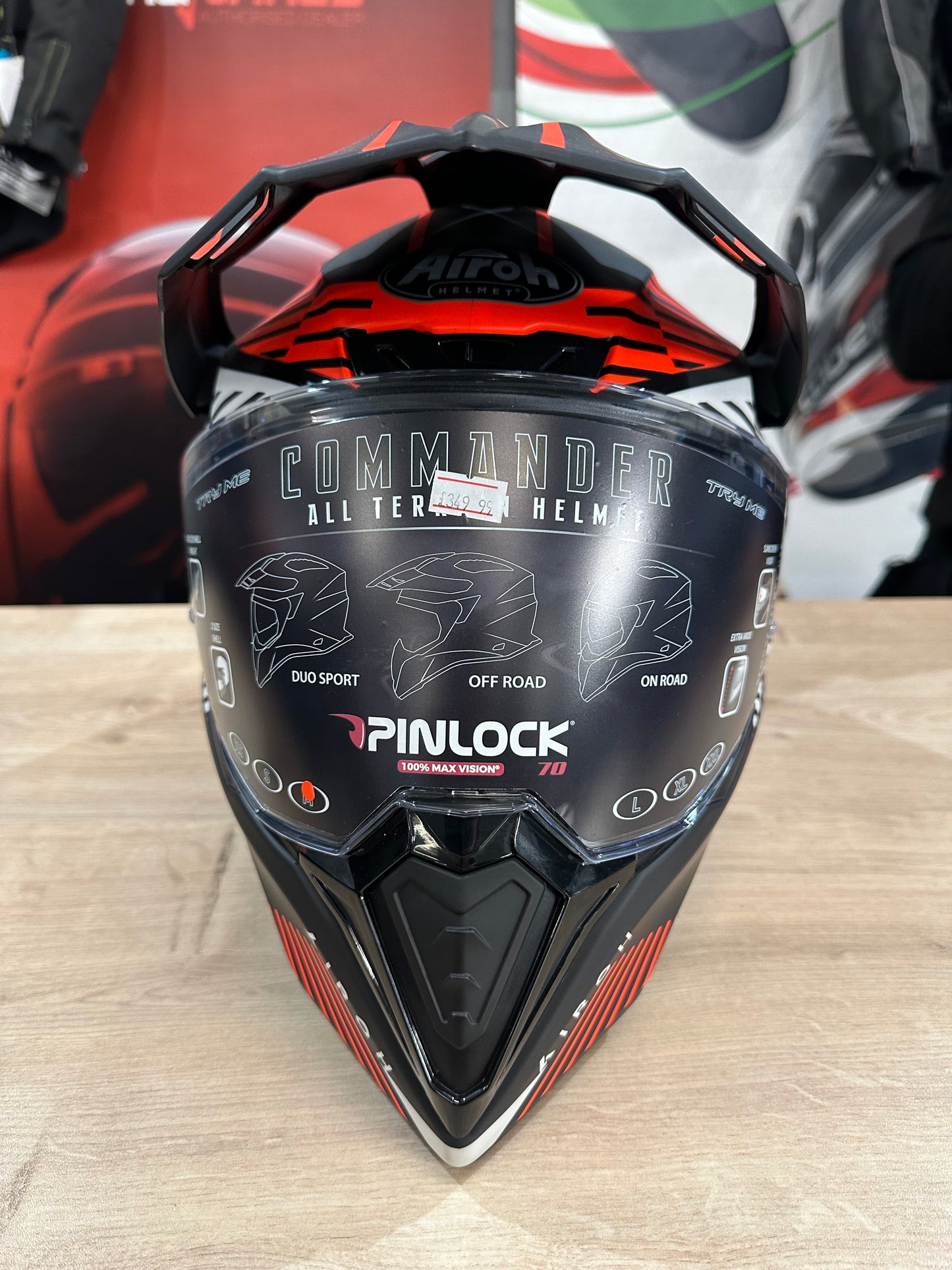 Airoh Commander Adventure Helmet - 'Boost' Orange Matt