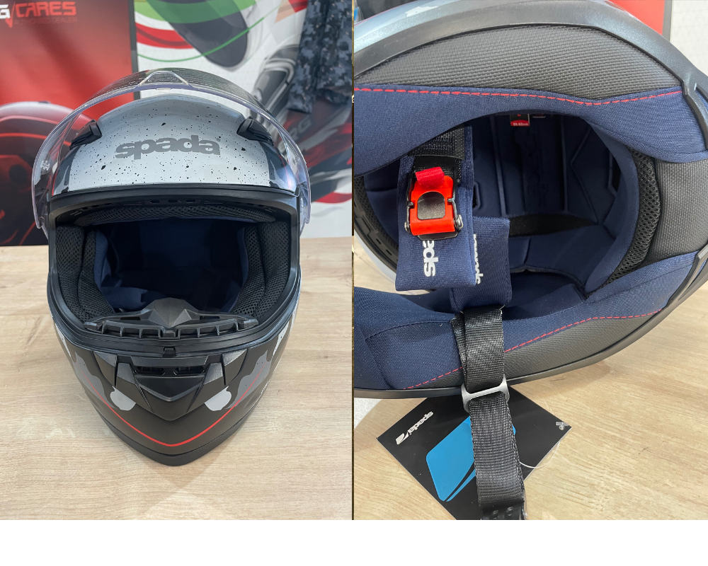 Spada Raiden Motorcycle Helmet White Pattern