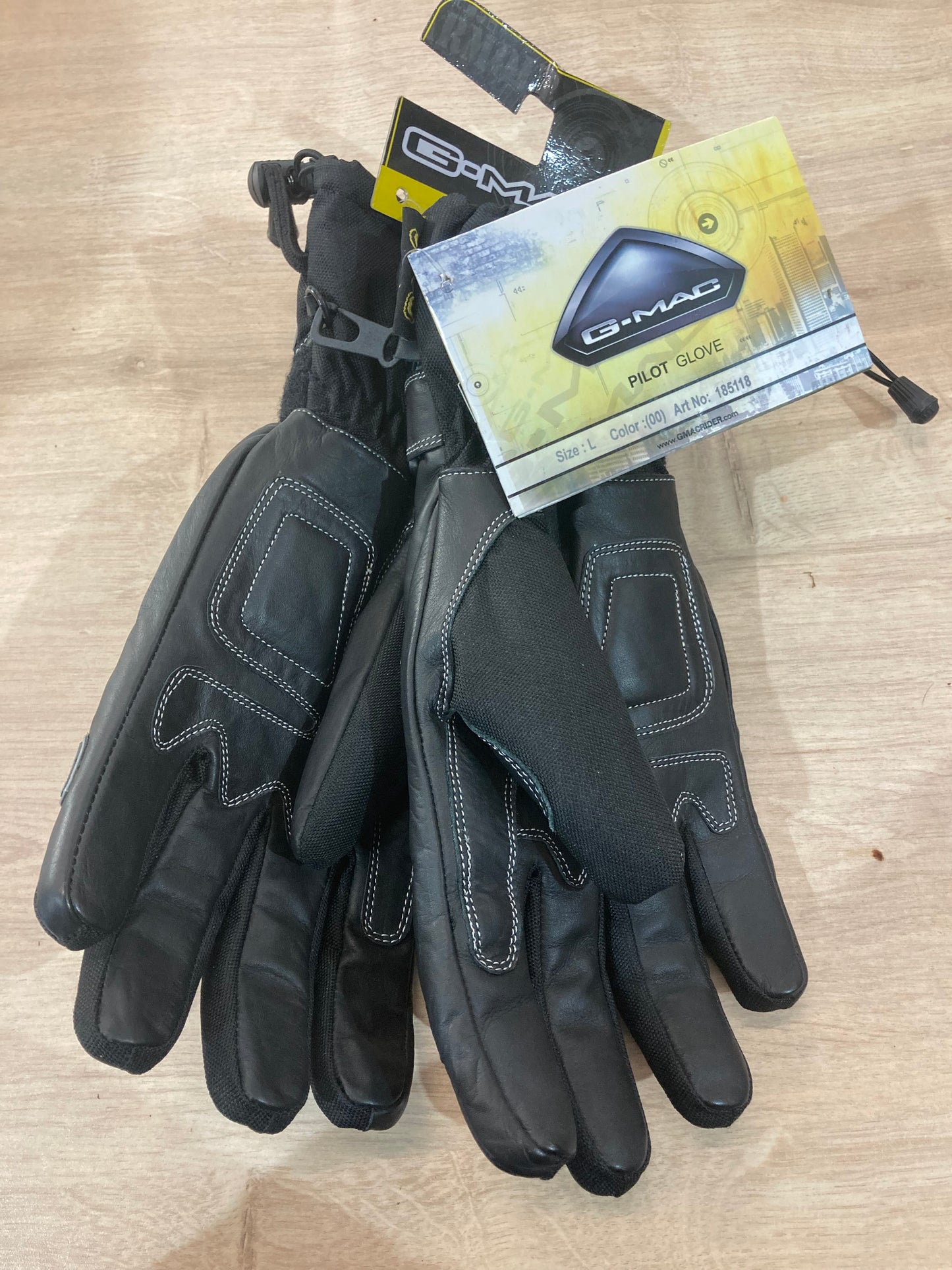 G-MAC Pilot Waterproof Leather Textile Motorcycle Motorbike Scooter Glove