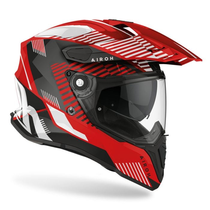 Airoh Commander Adventure Helmet - 'Boost' Red Gloss