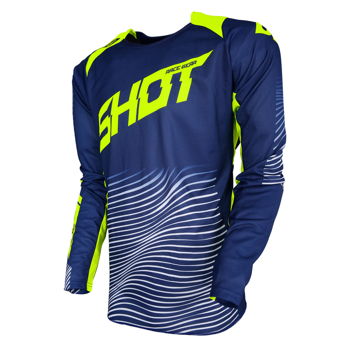 Shot Aerolite Optica Yellow Adults Motocross Jersey