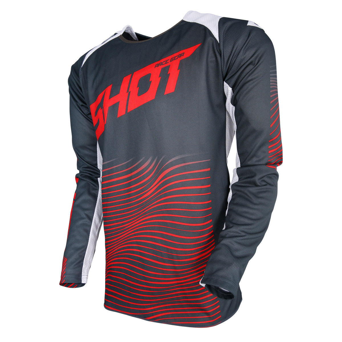 Shot Aerolite Optica Red Adults Motocross Jersey