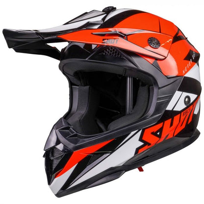 Shot 'Pulse Revenge' MX Helmet - Black Orange White [Gloss]