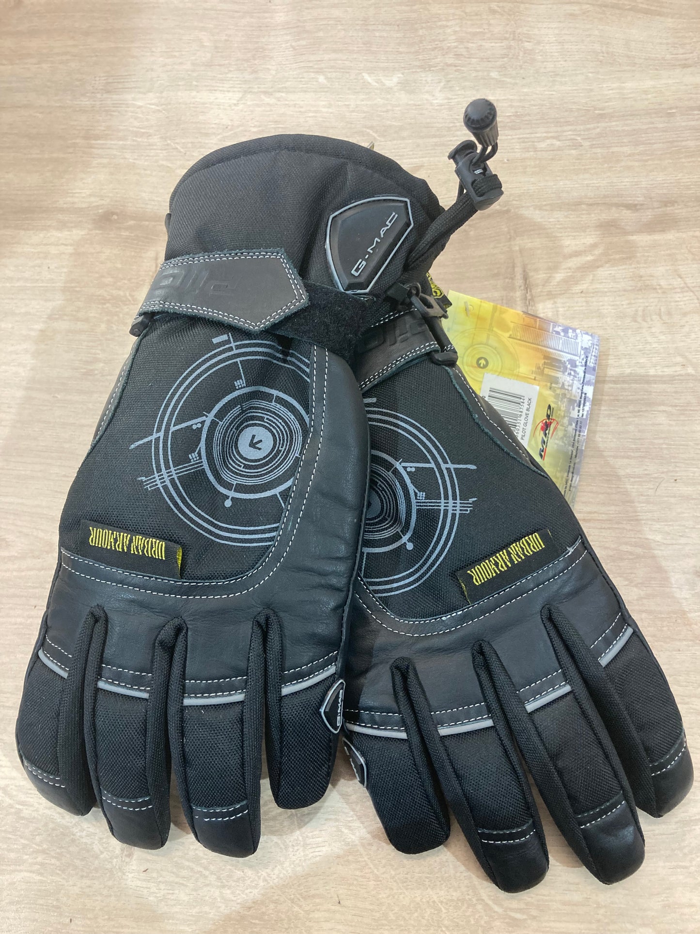 G-MAC Pilot Waterproof Leather Textile Motorcycle Motorbike Scooter Glove