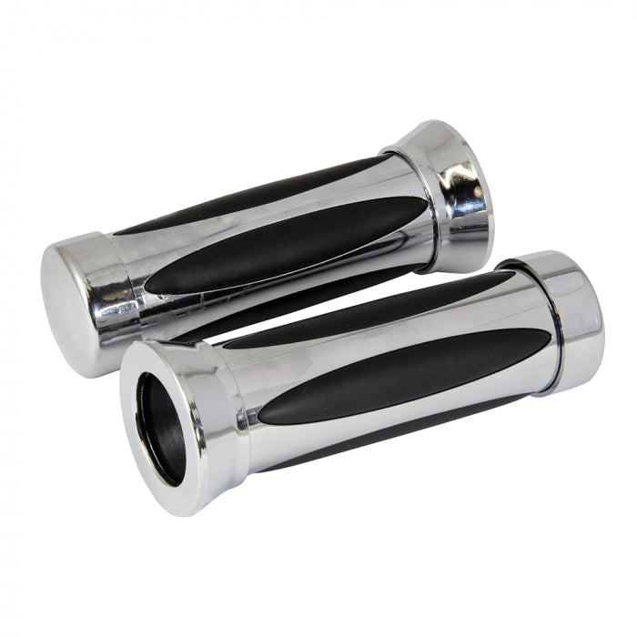 Bike It Grips Chrome Oval Custom Cushion 25mm