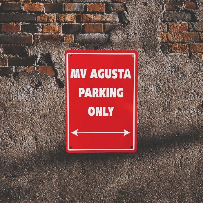 Bike It Aluminium Parking Sign - MV Agusta Parking Only