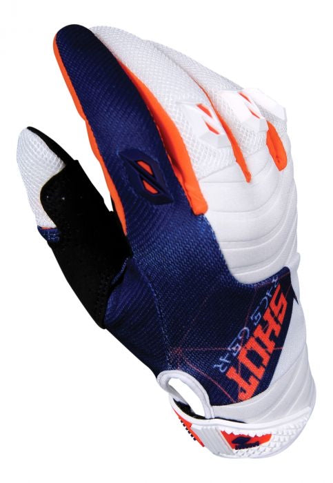 Shot Contact Infinite Blue/Neon Orange Adult Gloves