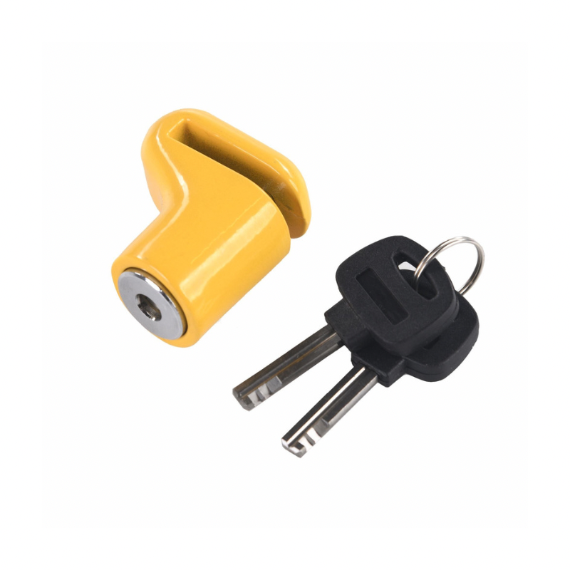 Mammoth Micro Yellow Motorcycle Disc Lock With 6mm Pin