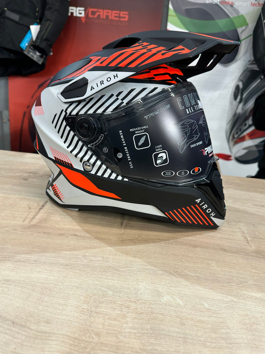 Airoh Commander Adventure Helmet - 'Boost' Orange Matt