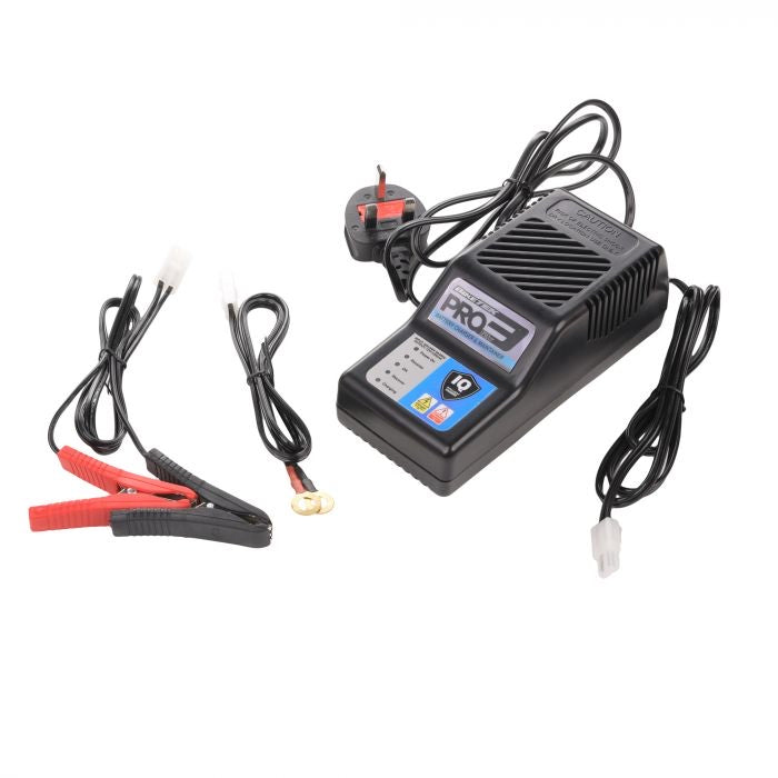 BikeTek Pro-3 Battery Charger 3 Pin 12V 1A - Male Connector Block