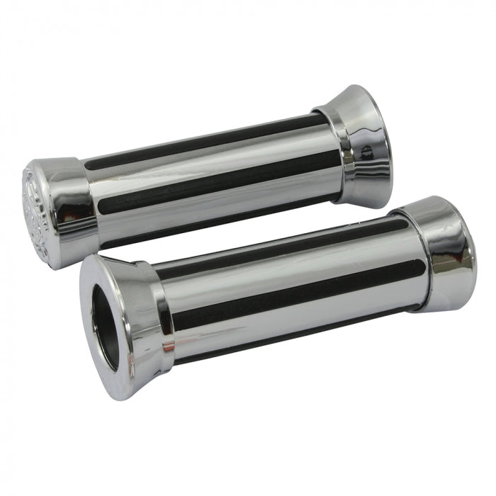 Bike It Grips Rail Type With Cap Detail Chrome 22mm