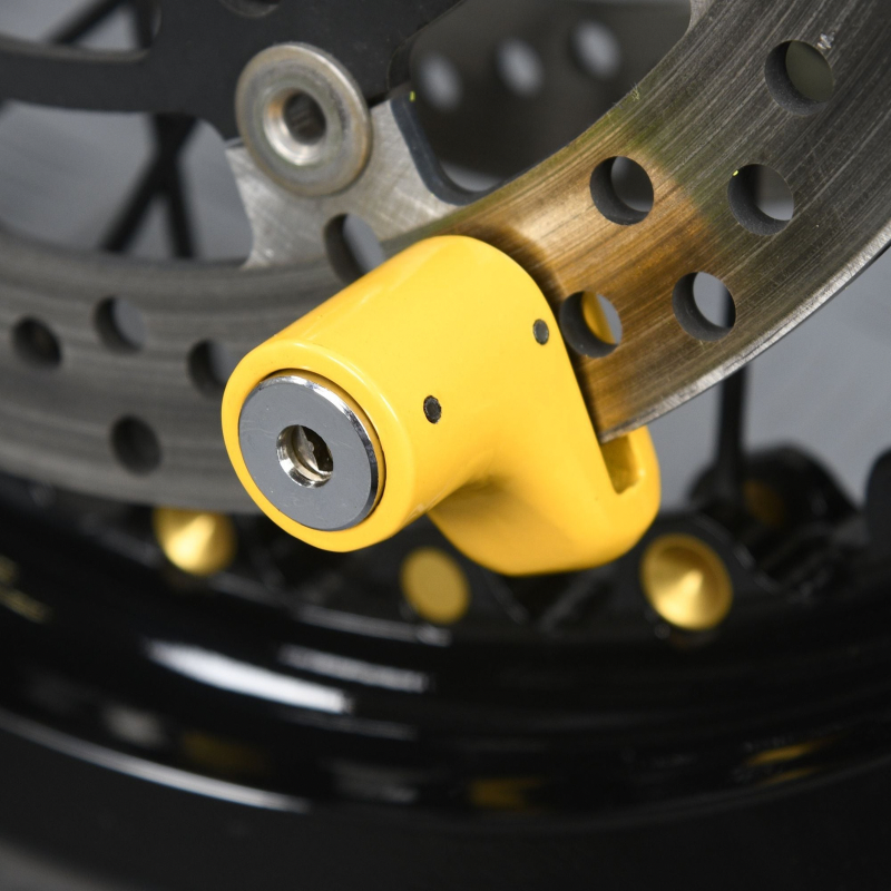 Mammoth Micro Yellow Motorcycle Disc Lock With 6mm Pin