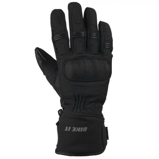 Bike It "Triple Black" All-Seasons Waterproof Motorcycle Glove