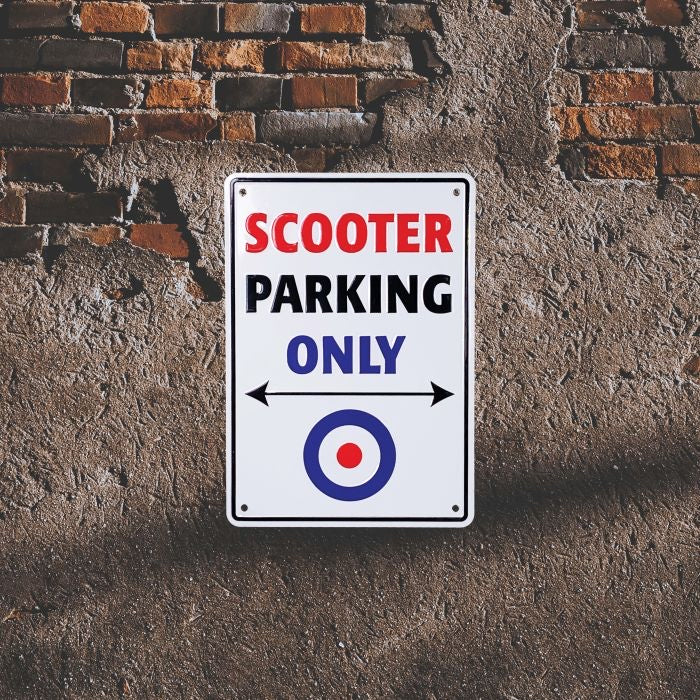 Bike It Aluminium Parking Sign - Scooter Parking Only