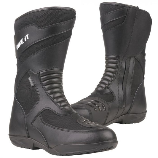 Bike It 'Veles' Black Waterproof Motorcycle Road Adventure Boot