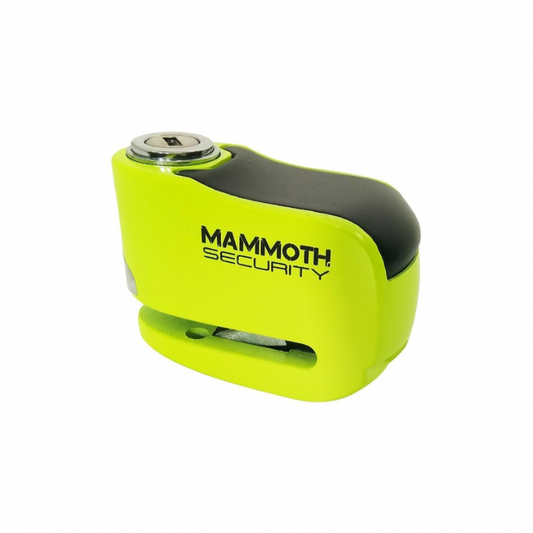 Mammoth Security Gremlin Alarm Disc Lock with 6mm Stainless Steel Pin (Fluoro Yellow)