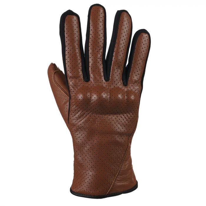 Bike It Cruiser Gloves Air 'CGA' (Brown) Leather Motorcycle Gloves