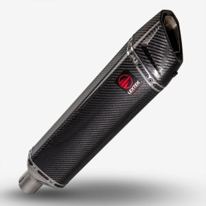 SP7CL Gloss Carbon Fibre Exhaust Silencer 51mm (Left Hand)