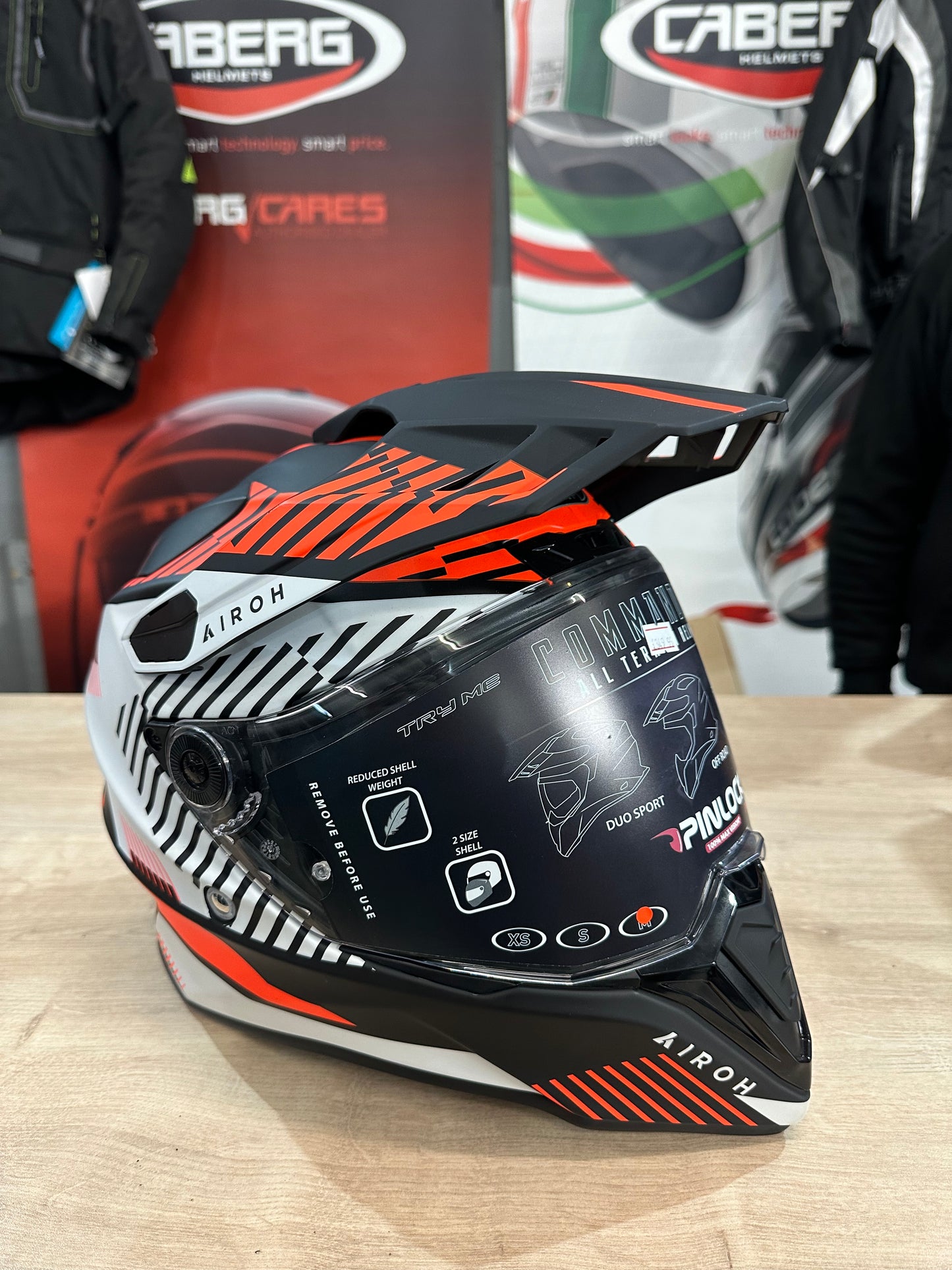 Airoh Commander Adventure Helmet - 'Boost' Orange Matt