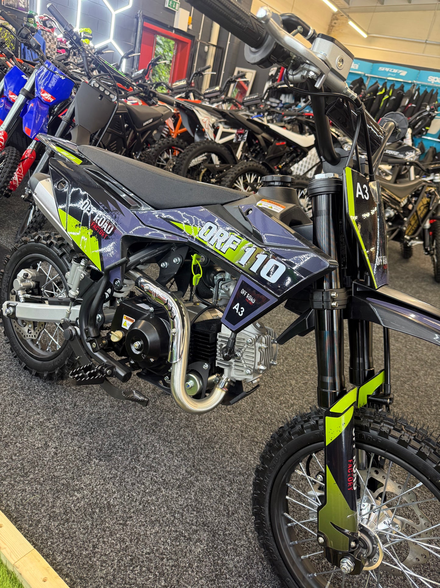 ORF 110cc Kids Kick Start Dirt Bike | Fast UK Delivery