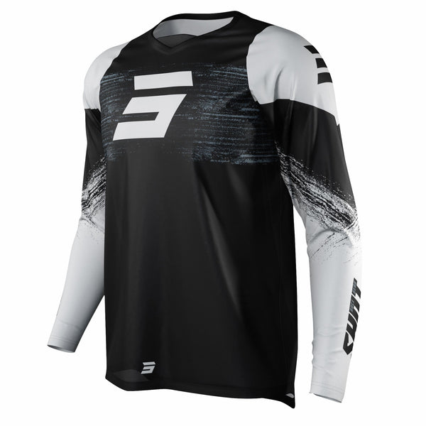 Shot Raw Motocross Jersey Burst Black