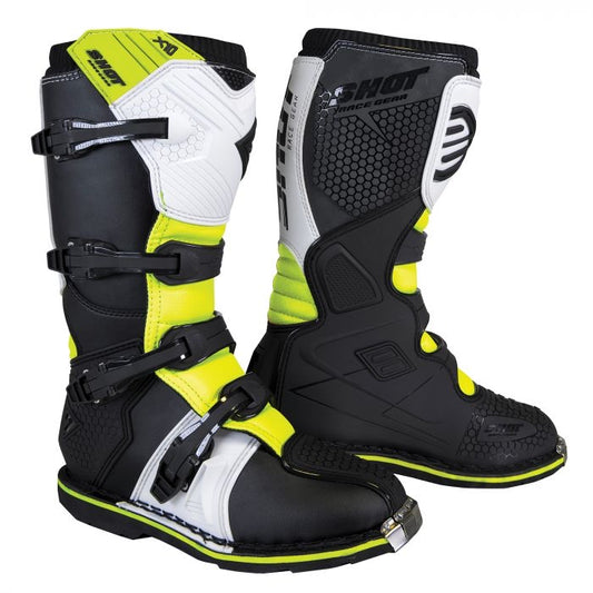 Shot X10 2.0 MX Boots Adult - Black/White/Yellow