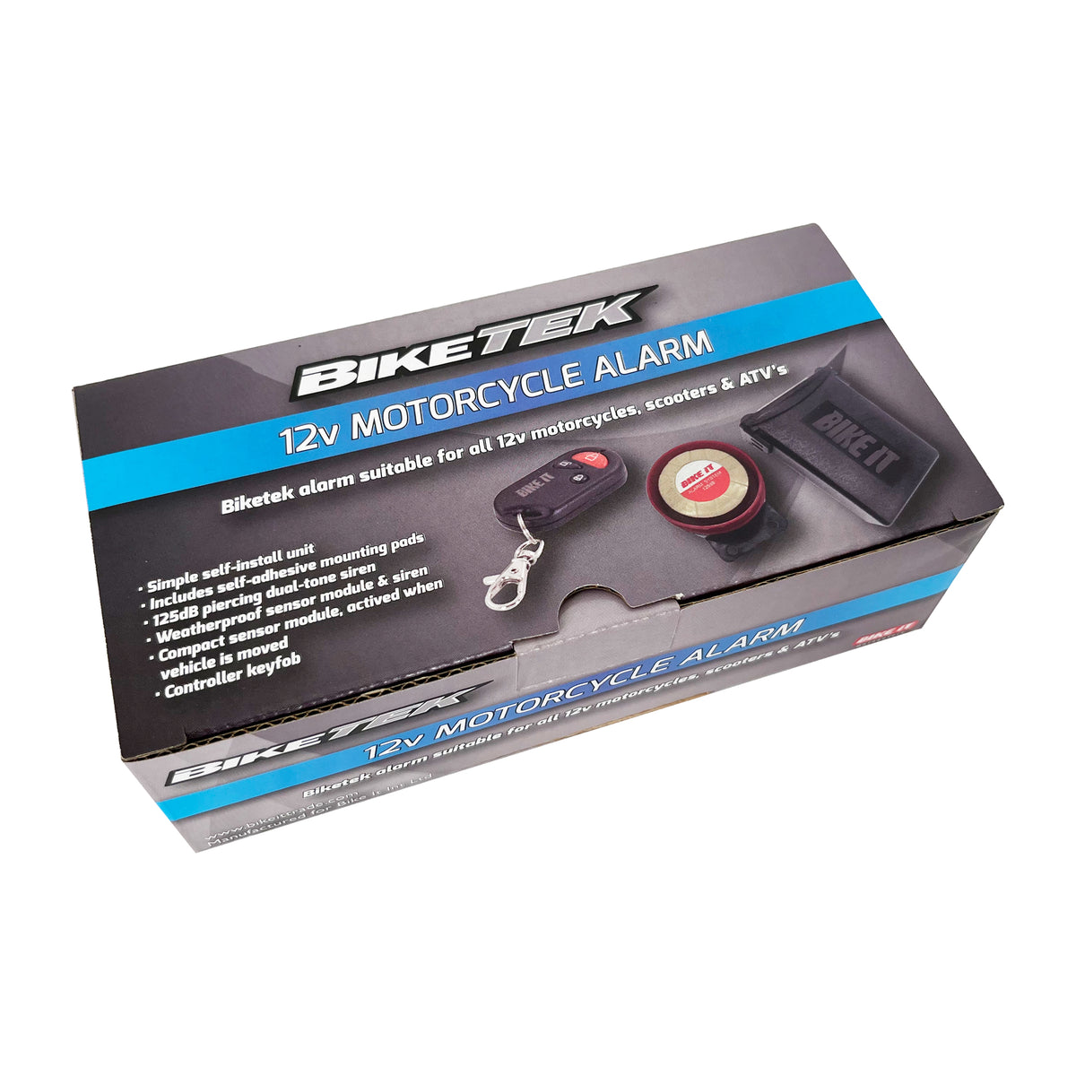 BikeTek 12V Remote Motorcycle Alarm - Basic Model