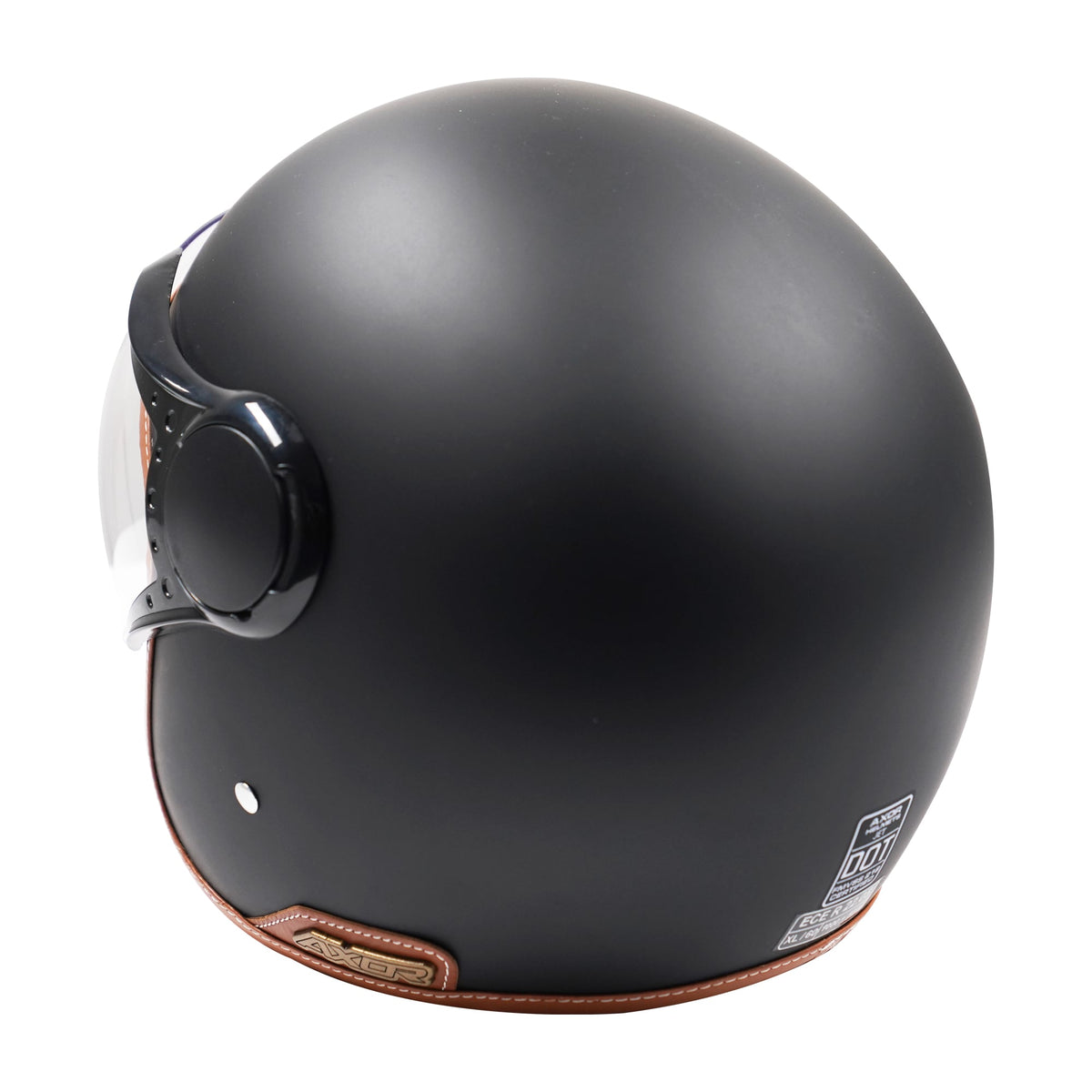Axor Helmet Jet Open Face - Matt Black / Brown