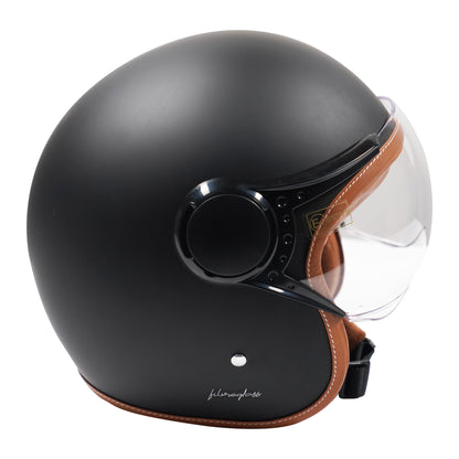 Axor Helmet Jet Open Face - Matt Black / Brown