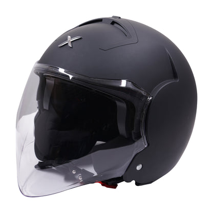 Axor Striker Open Face Motorcycle Helmet – Matt Black