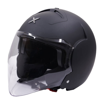 Axor Striker Open Face Motorcycle Helmet – Matt Black