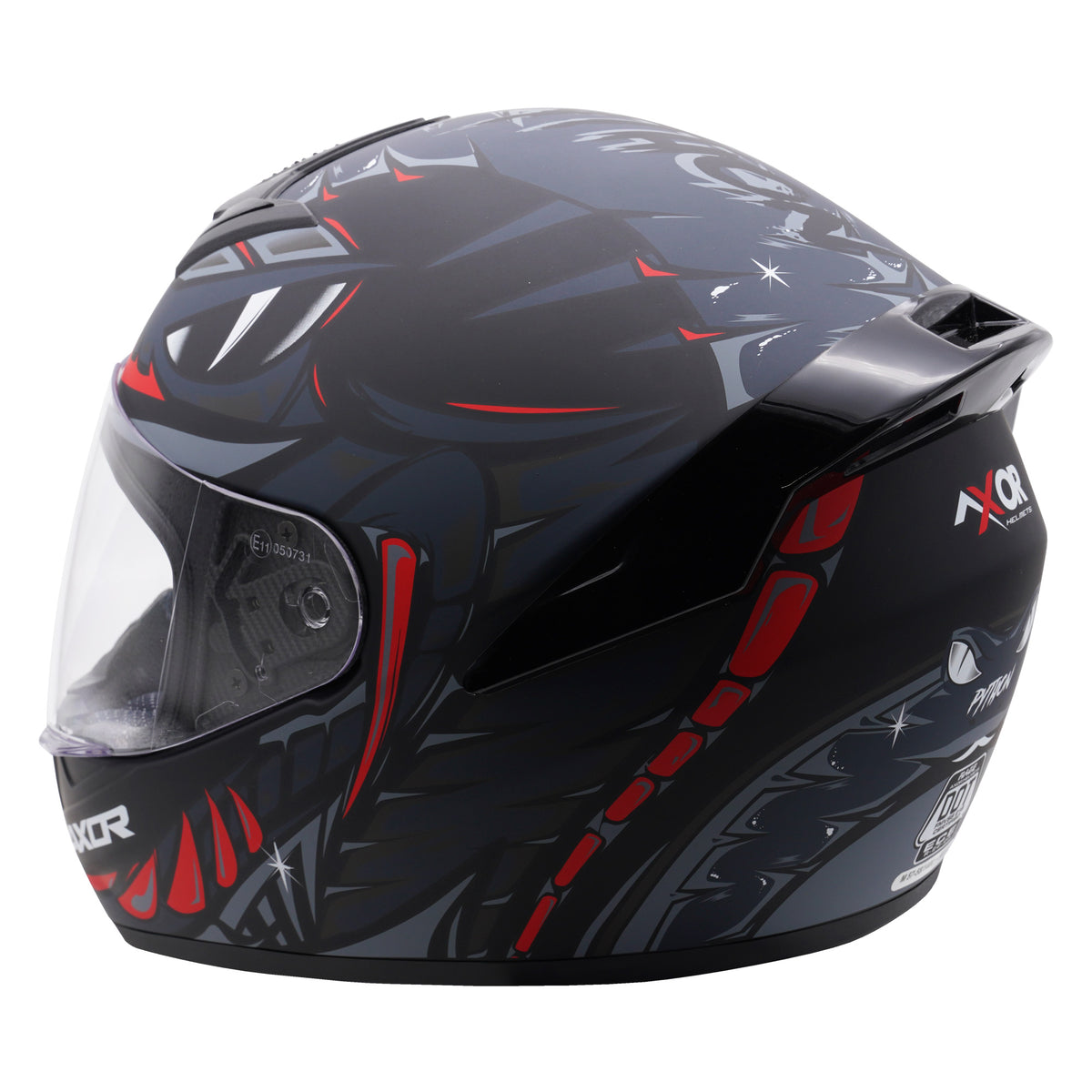 Axor Helmet Rage Full Face - Python Black Grey Red Matt