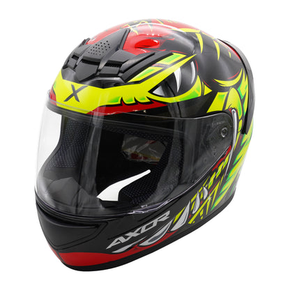 Axor Helmet Rage Full Face - Python Red Yellow Black Gloss
