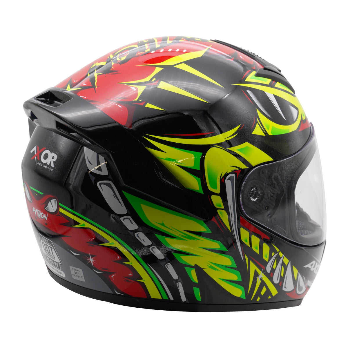 Axor Helmet Rage Full Face - Python Red Yellow Black Gloss