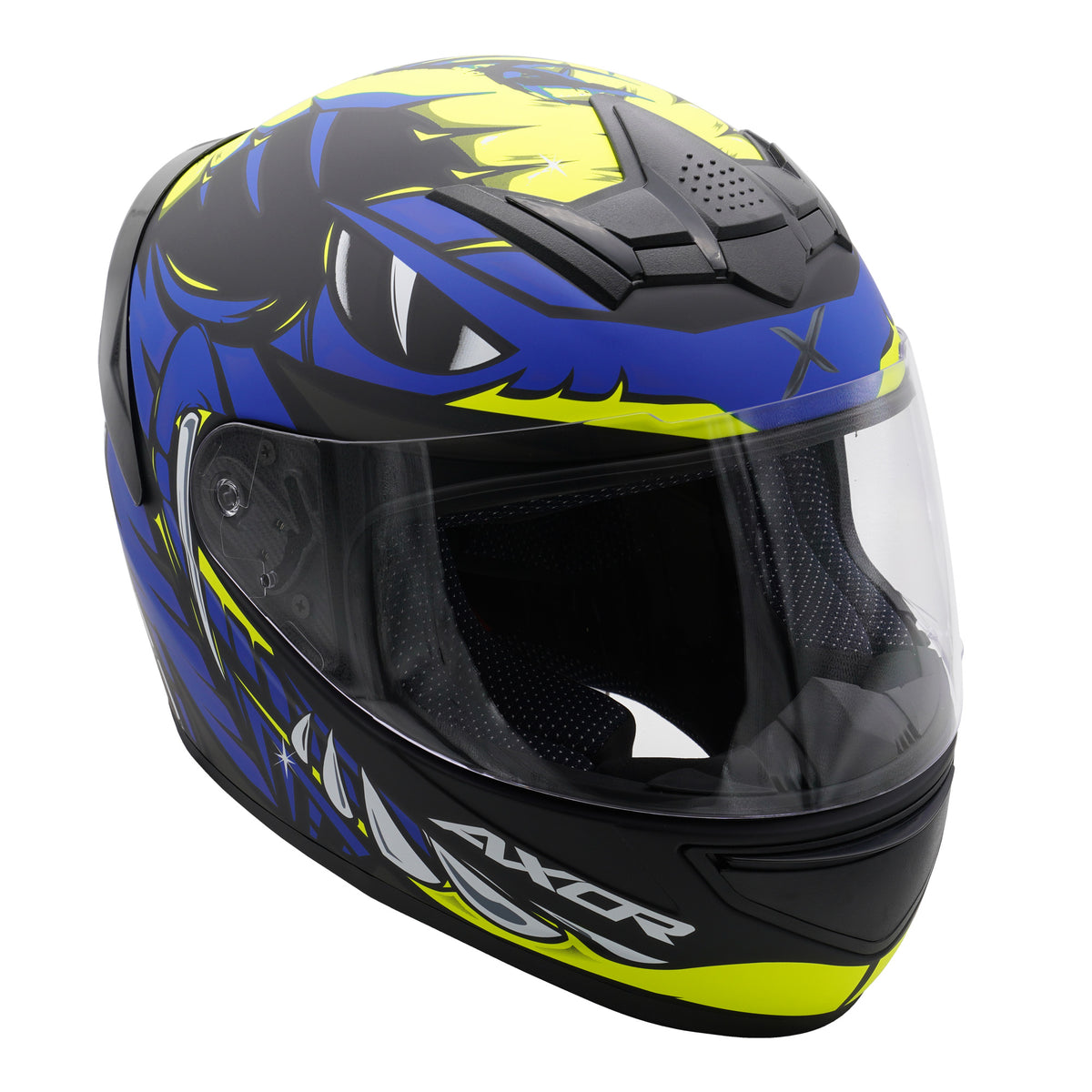 Axor Helmet Rage Full Face - Python Blue Yellow Black Matt