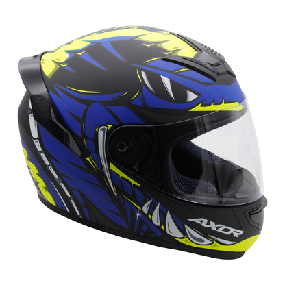 Axor Helmet Rage Full Face - Python Blue Yellow Black Matt