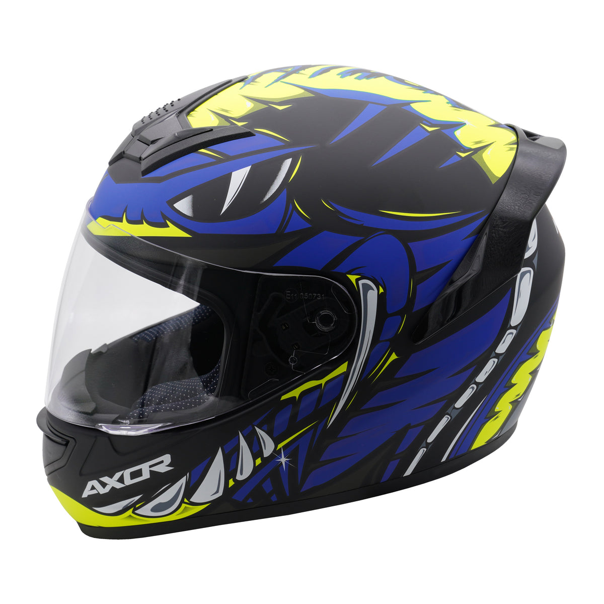 Axor Helmet Rage Full Face - Python Blue Yellow Black Matt