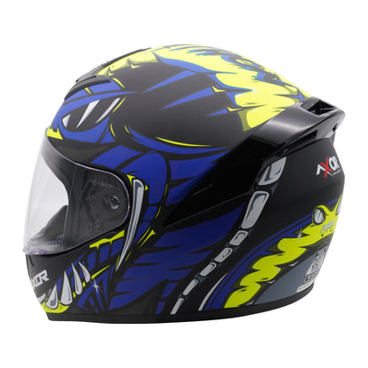 Axor Helmet Rage Full Face - Python Blue Yellow Black Matt