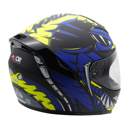 Axor Helmet Rage Full Face - Python Blue Yellow Black Matt