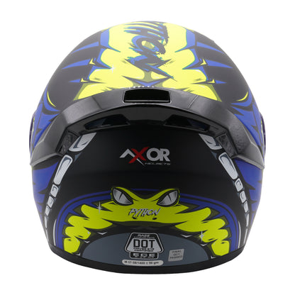 Axor Helmet Rage Full Face - Python Blue Yellow Black Matt