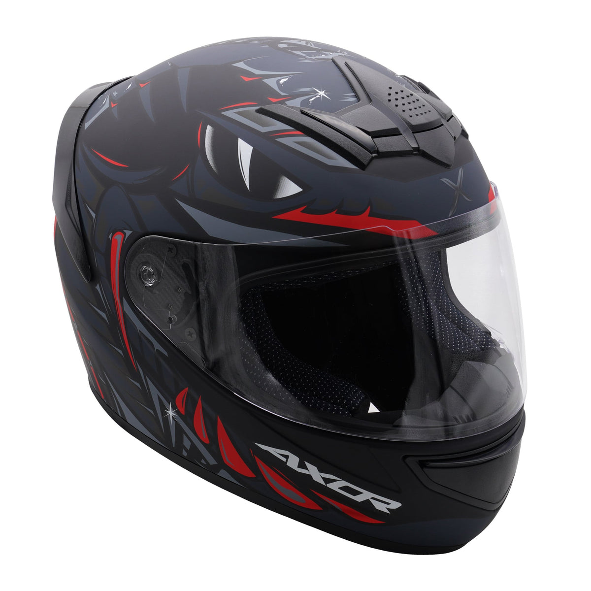 Axor Helmet Rage Full Face - Python Black Grey Red Matt