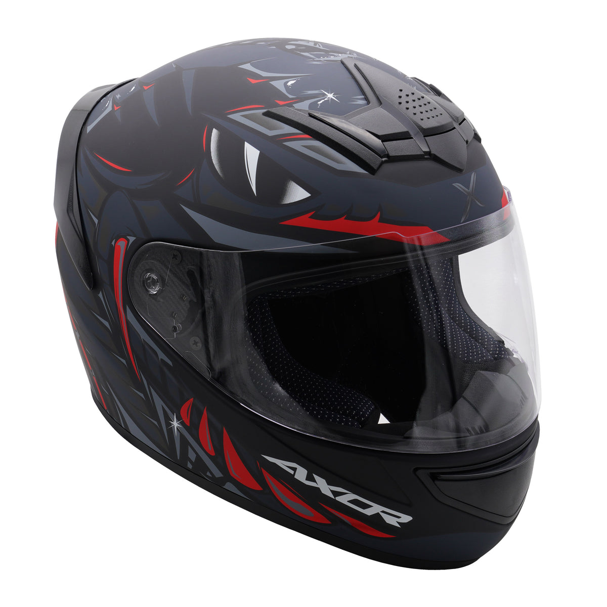 Axor Helmet Rage Full Face - Python Black Grey Red Matt