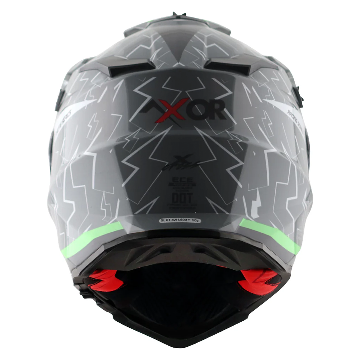 Axor X-Cross Adventure Helmet - Flash Cool Grey/Green Gloss