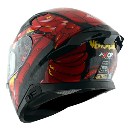 Axor Apex Full Face Helmet - Venomous Gloss Black Red