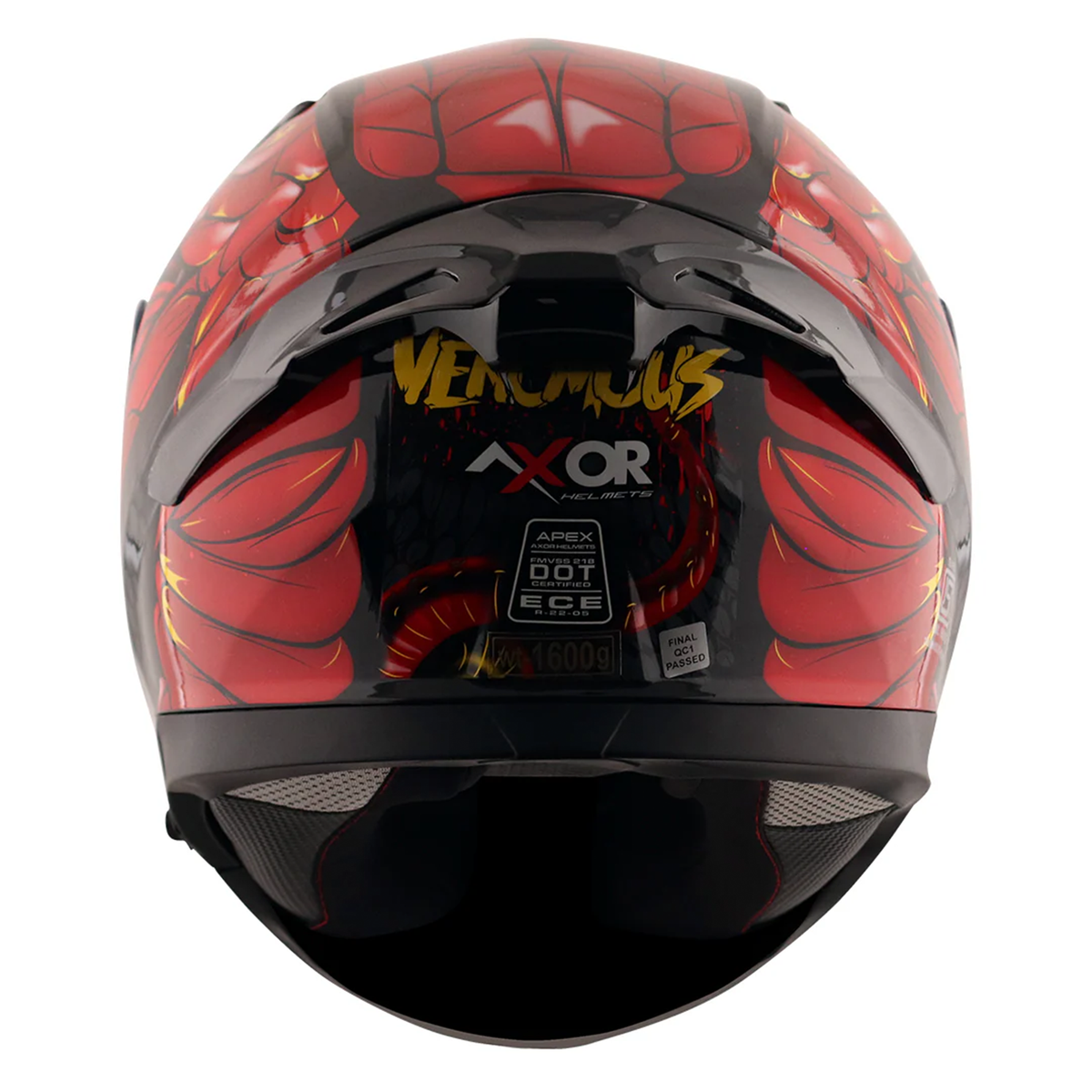 Axor Apex Full Face Helmet - Venomous Gloss Black Red