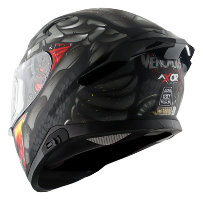 Axor Apex Full Face Helmet - Venomous Black Grey Matt