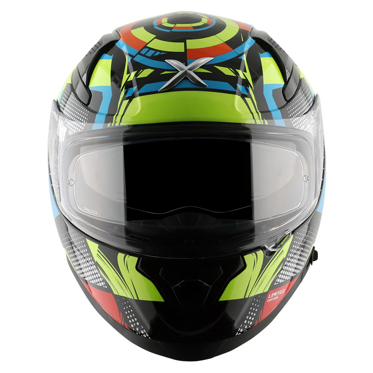 Axor Apex Full Face Helmet - Vivid Black Neon Yellow Gloss