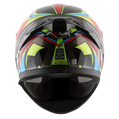 Axor Apex Full Face Helmet - Vivid Black Neon Yellow Gloss