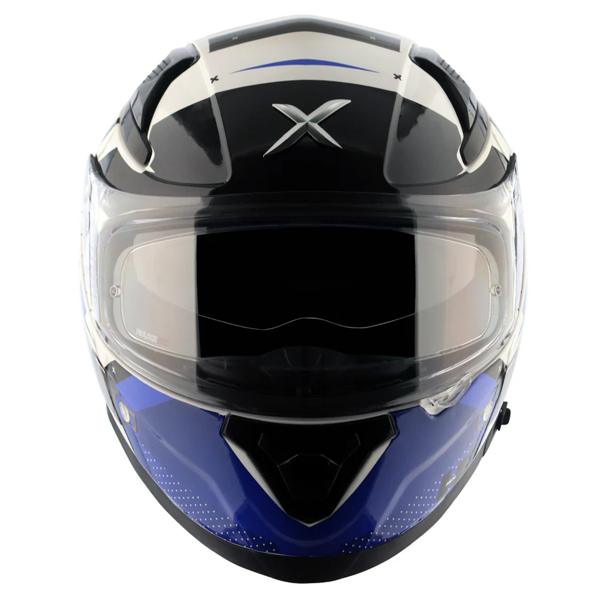 Axor Apex Full Face Helmet - Hex-2 White Blue Gloss