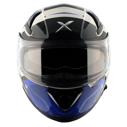 Axor Apex Full Face Helmet - Hex-2 White Blue Gloss